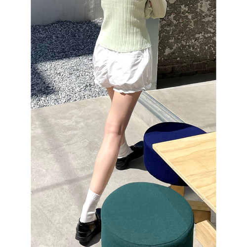花苞南瓜短裤2026夏花边休闲裤子