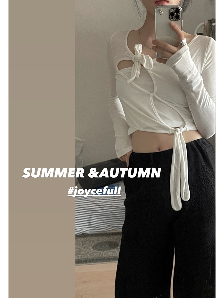 joycefuuu纯欲绑带长袖小众