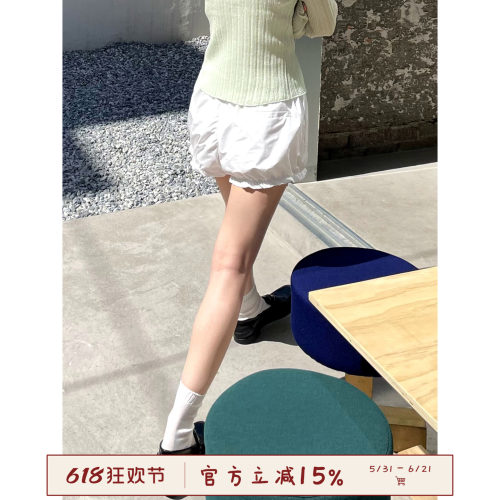 花苞南瓜短裤2026夏花边休闲裤子