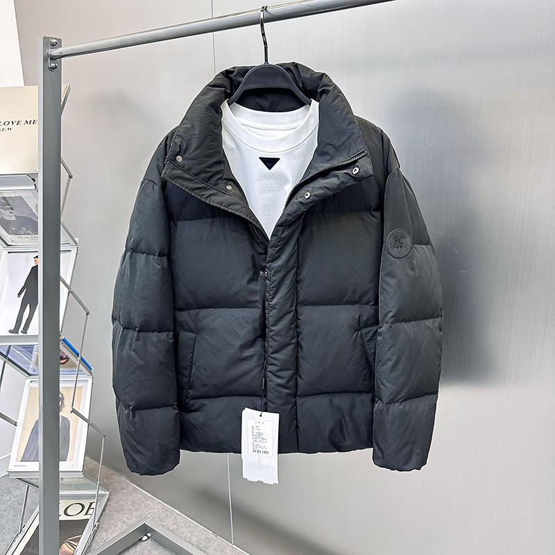 男装冬季新款钢印面包服加厚羽绒服白鸭绒立领羽绒服潮B1ACE4448