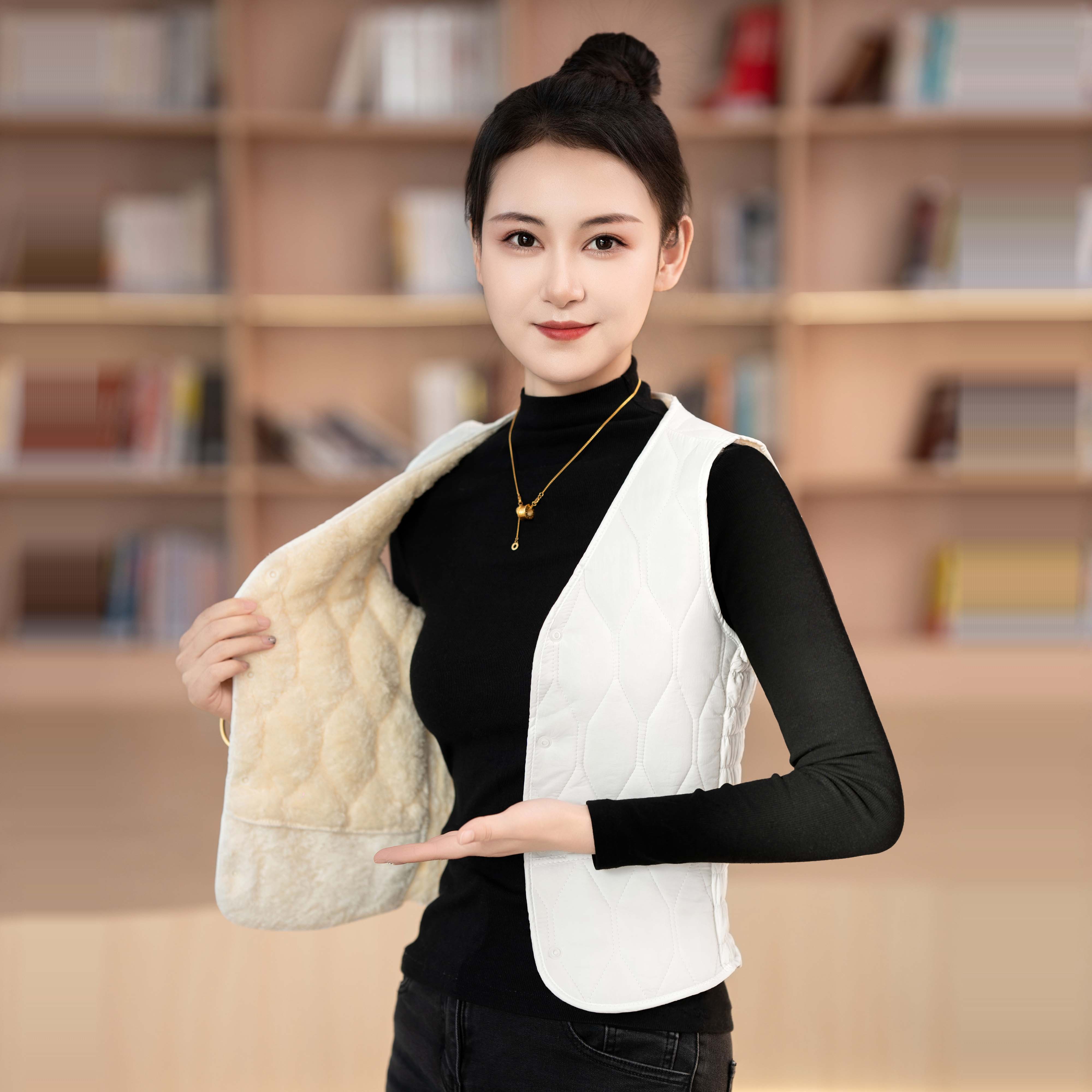 2025新款羽绒棉马甲女大码修身