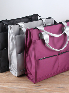 M/爱牧格时尚商务男士布包手提a4文件包公文包女办公事通勤职业包