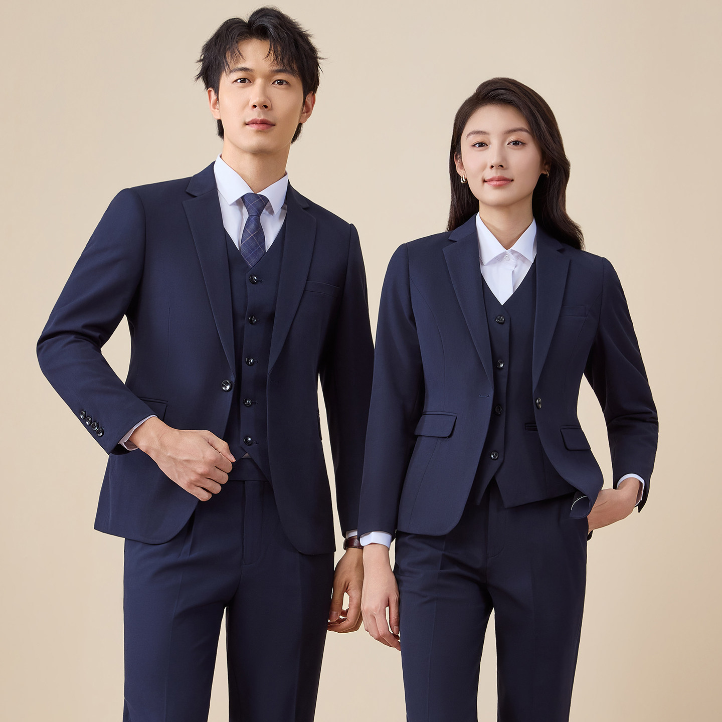 西装套装商务正装男女职业装大学生面试西服房地产保险教师工作服图片