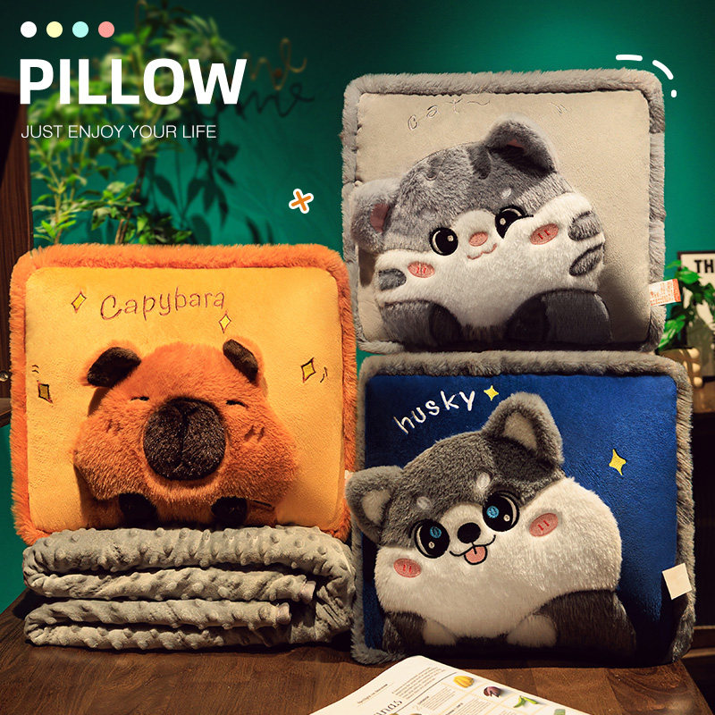 抱枕被子两用折叠毯子二合一办公室汽车靠垫午睡枕头加厚车载靠枕,居家布艺,抱枕被,淘宝优惠券,粉丝福利购,淘宝优惠卷