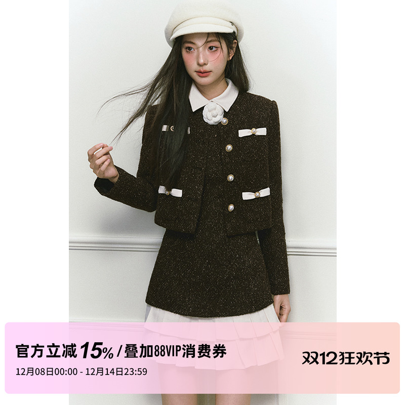 1PSTUDIO金丝小香风连衣裙套装