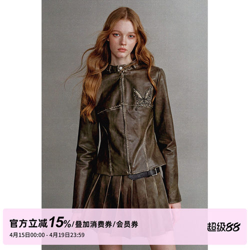 1PSTUDIO复古做旧百褶裙套装