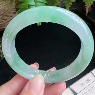 56圈口缅甸天然A货老坑种玉镯平洲翡翠手镯精选编号051D0326E