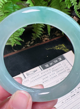 圆条52圈口缅甸天然A货老坑种平洲直供平洲翡翠手镯精选099D0303