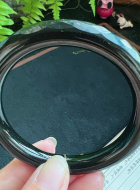 圆条56圈口缅甸天然A货老坑种翡翠手镯玉镯子平洲直供098D0131