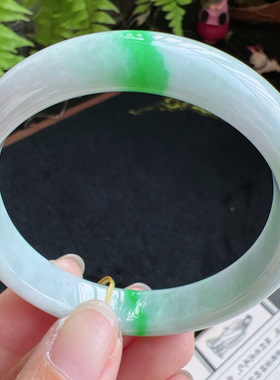 正圈53圈口缅甸天然A货老坑种翡翠手镯玉镯子平洲直供086D0128