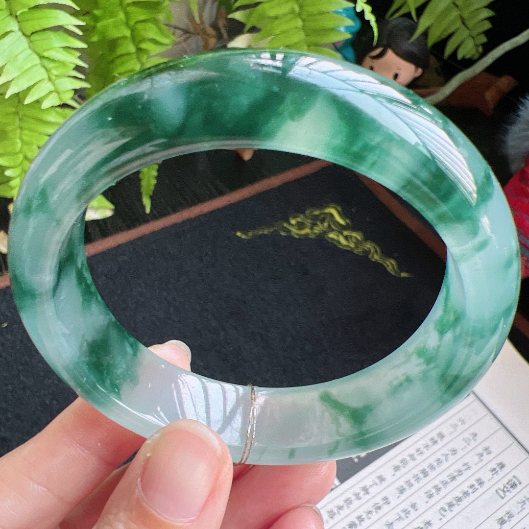 57圈口缅甸天然A货老坑种翡翠手镯玉镯子平洲翡翠手镯精选,珠宝/钻石/翡翠,手镯,淘宝优惠券,粉丝福利购,淘宝优惠卷