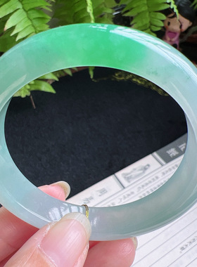 52圈口缅甸天然A货老坑种翡翠手镯玉镯子平洲直供001D0209