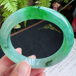 正圈55圈口缅甸天然A货老坑种翡翠手镯玉镯子平洲直供052D0128