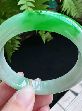 正圈53圈口缅甸天然A货老坑种翡翠手镯玉镯子平洲直供052D0128