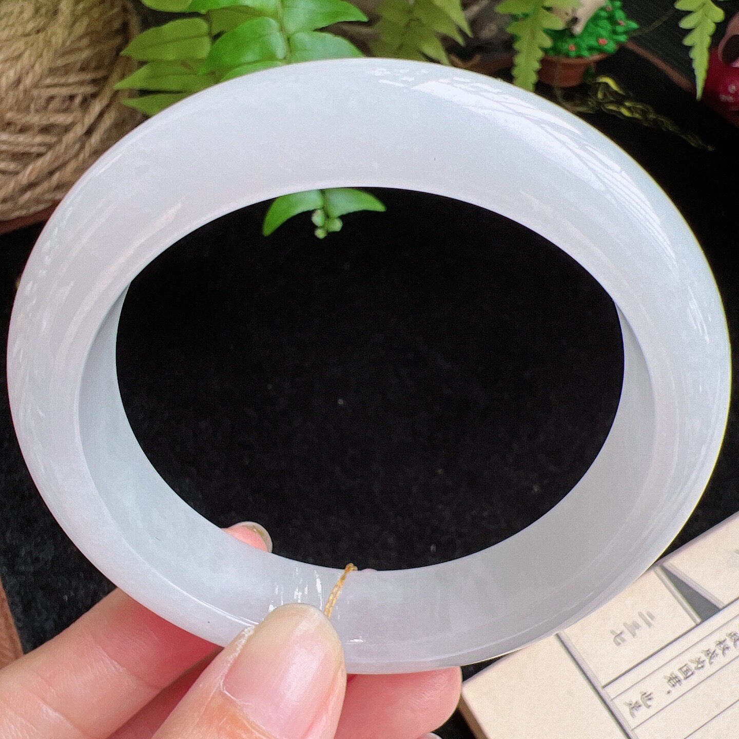 60圈口缅甸天然A货老坑种玉镯平洲翡翠手镯精选编号051D0418E