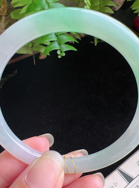 圆条54圈口缅甸天然A货老坑种玉镯平洲翡翠手镯精选编号047D0331E