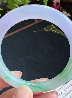 圆条53圈口缅甸天然A货老坑种翡翠手镯玉镯子平洲直供098D0131