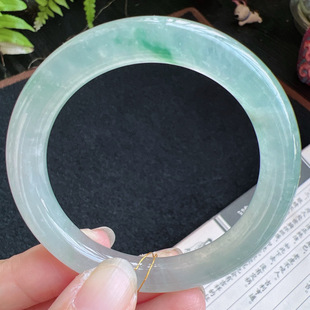 圆条50圈口缅甸天然A货老坑种翡翠手镯玉镯子平洲直供099D0128