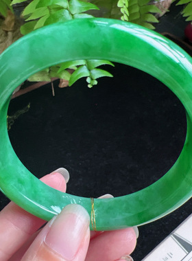 58圈口缅甸天然A货老坑种玉镯平洲翡翠手镯精选编号049D0331E