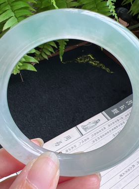 圆条57圈口缅甸天然A货老坑种翡翠手镯玉镯子平洲直供001D0209