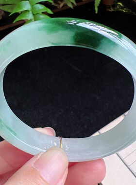 贵妃54圈口缅甸天然A货老坑种玉镯平洲翡翠手镯精选编号059D0417E