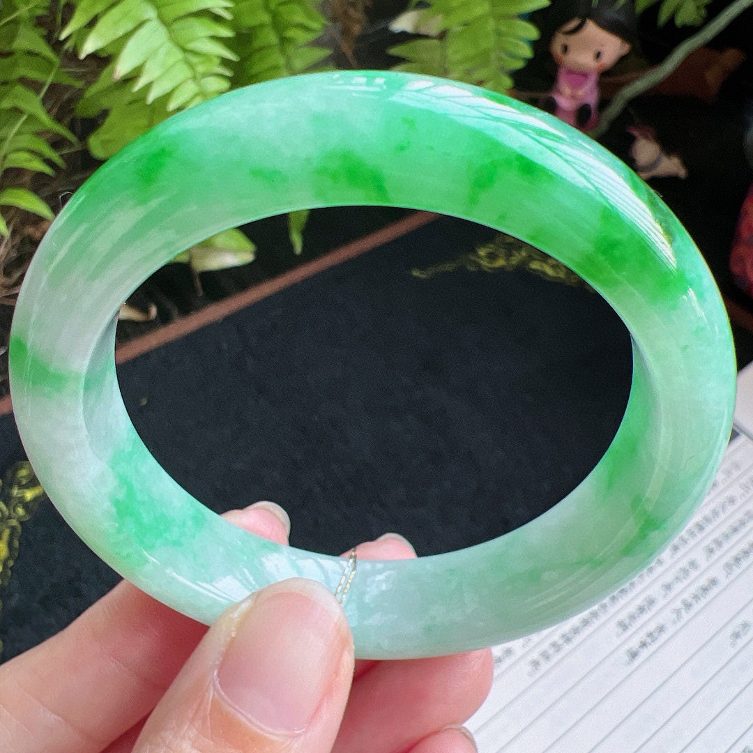 54圈口缅甸天然A货老坑种翡翠手镯玉镯子平洲翡翠手镯精选,珠宝/钻石/翡翠,手镯,淘宝优惠券,粉丝福利购,淘宝优惠卷