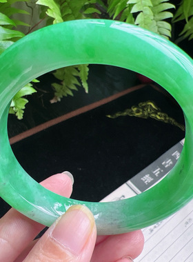 58圈口缅甸天然A货老坑种翡翠玉镯平洲翡翠手镯精选编号048D0310E