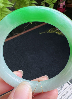 圆条52圈口缅甸天然A货老坑种翡翠手镯玉镯子平洲直供011DE0129