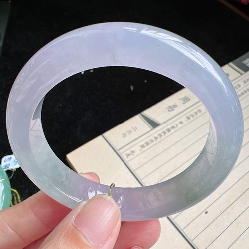 51圈口缅甸天然A货老坑种玉镯平洲翡翠手镯精选编号047D0408E