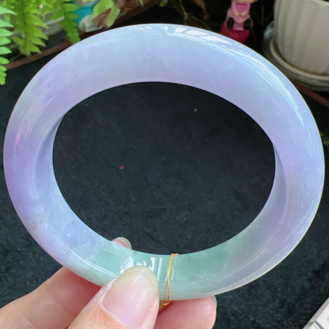 58圈口缅甸天然A货老坑种翡翠手镯玉镯子平洲翡翠手镯精选