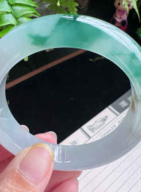 53圈口缅甸天然A货老坑种玉镯平洲翡翠手镯精选编号057D0310E