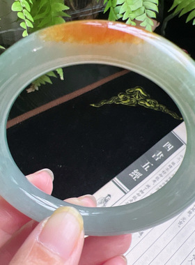 圆条53圈口缅甸天然A货老坑种玉镯平洲翡翠手镯精选编号052D0310E