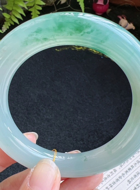 圆条58圈口缅甸天然A货老坑种翡翠手镯玉镯子平洲直供099D0128