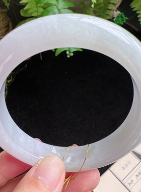 58圈口缅甸天然A货老坑种玉镯平洲翡翠手镯精选编号086D0406E