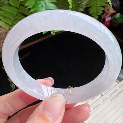 53圈口缅甸天然A货老坑种玉镯平洲翡翠手镯精选编号047D0310E