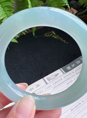 圆条57圈口缅甸天然A货老坑种翡翠手镯玉镯子平洲直供001D0209