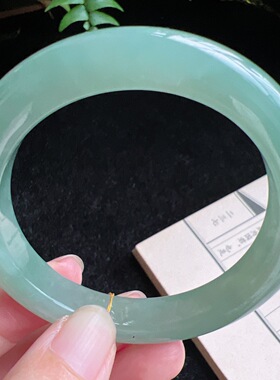 54圈口缅甸天然A货老坑种翡翠平洲翡翠手镯精选编号063D0416E