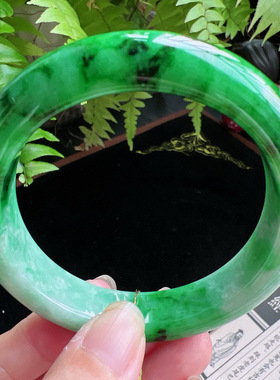 58圈口缅甸天然A货老坑种玉镯平洲翡翠手镯精选编号086D0310E