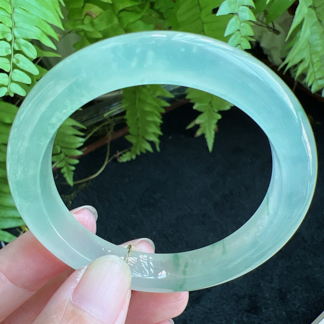 50圈口缅甸天然A货老坑种翡翠手镯玉镯子平洲翡翠手镯精选