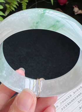 正圈58圈口缅甸天然A货老坑种翡翠手镯玉镯子平洲直供099D0128