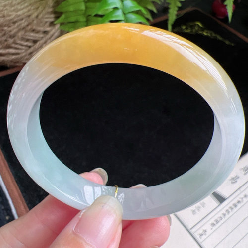 52圈口缅甸天然A货老坑种玉镯平洲翡翠手镯精选编号086D0327