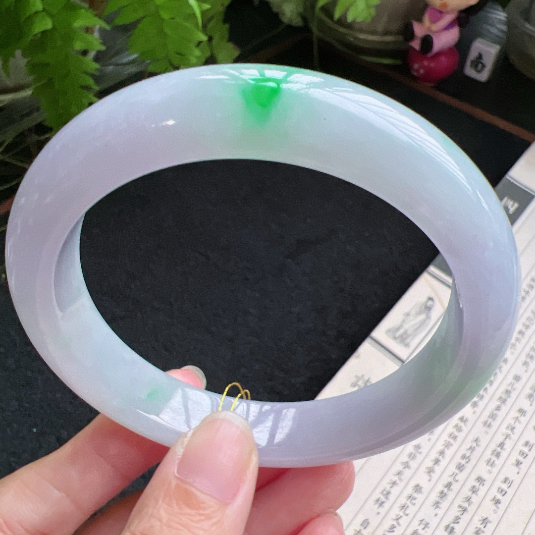 61圈口缅甸天然A货老坑种翡翠手镯玉镯子平洲翡翠手镯精选