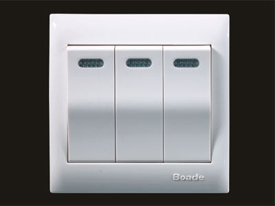Boade邦的正品B8系列B803K-2.10A.250V三位双控大跷板开关