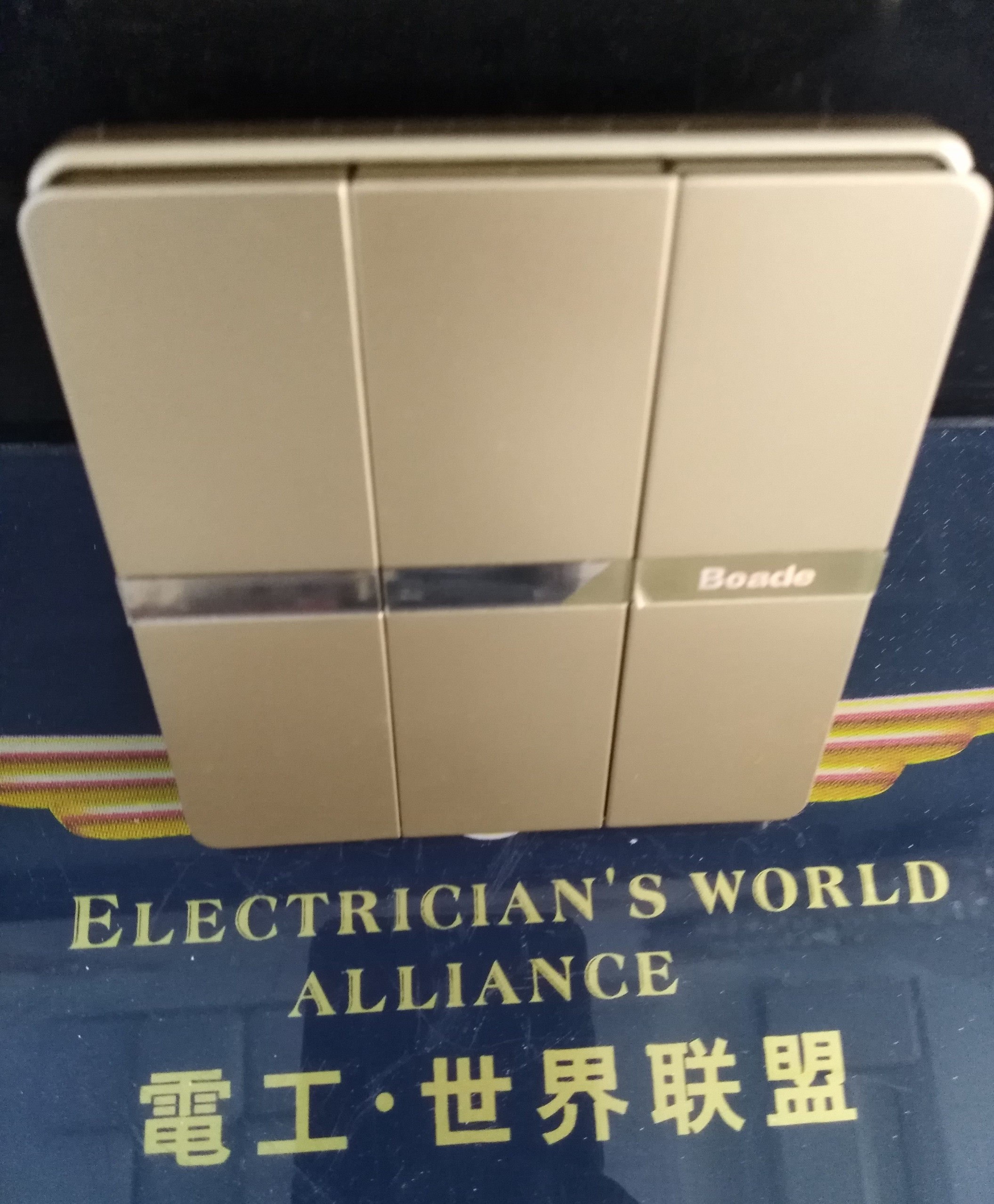 Bondidea/邦的正品大板纯平A1系列3K2三开双控开关香槟金,电子/电工,双控开关,淘宝优惠券,粉丝福利购,淘宝优惠卷