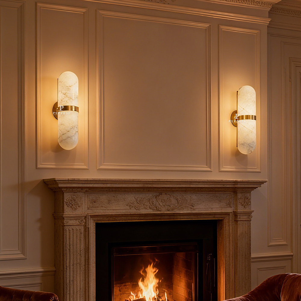 轻熟优雅风云石壁灯客厅卧室