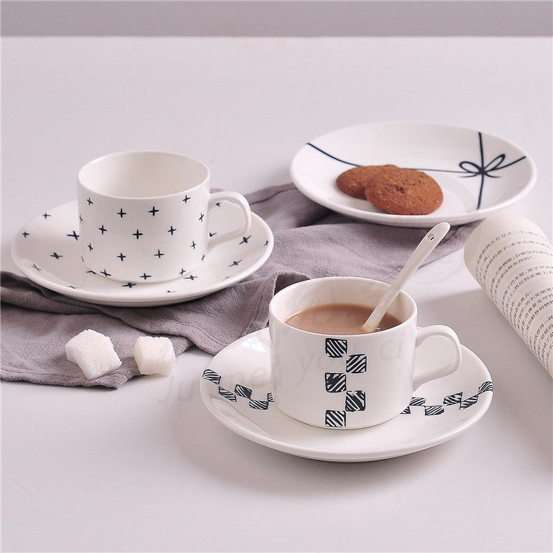 奶茶杯创意猫杯北欧条纹咖啡杯碟格子咖啡杯套装陶瓷创意早餐杯子|msdalam kategori pinggan mangkuk, kopi, cawan kopi - dari Buy2taobao.com untuk memberikan perkhidmatan ejen Taobao profesional membeli