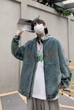 MC662-P70美式复古机车风牛仔外套男潮牌重工刺绣拉链立领夹克，男装夹克，星座1611A