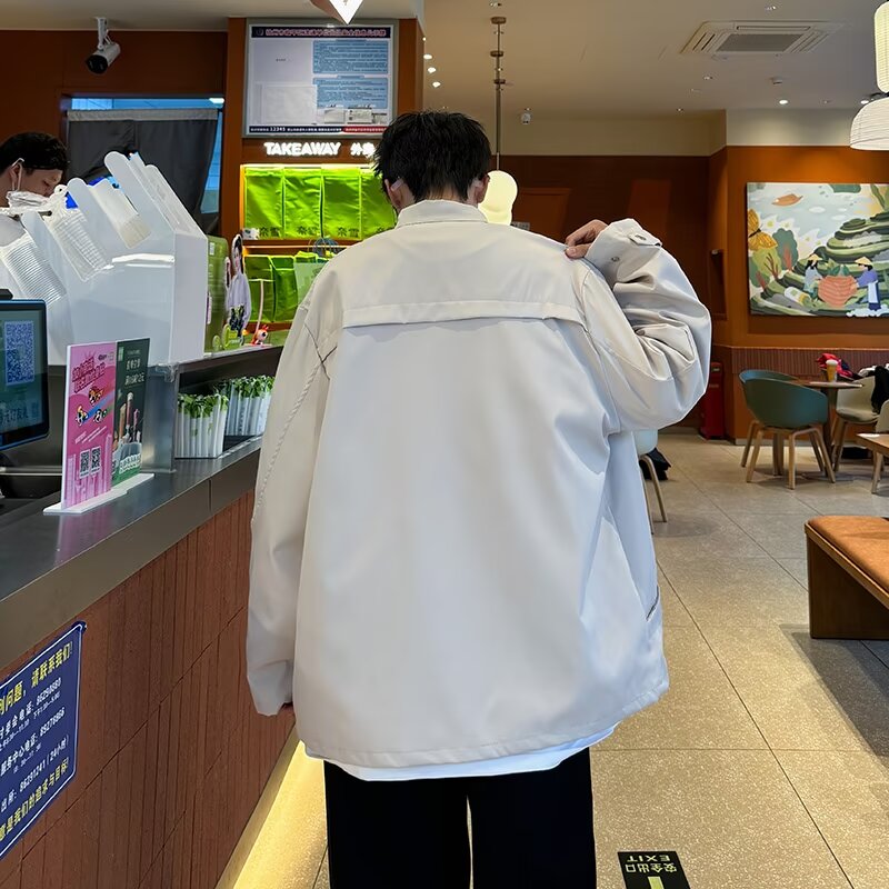 MA670-P60美式复古立领飞行员夹克vibe风宽松结构痞帅机车外套,男装夹克,星座1611A