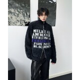 MA572-P63美式复古字母提花开衫毛衣针织衫慵懒风秋冬款情侣外套，男装针织衫/毛衣，星座1611A