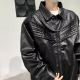 MA404-P73新款皮衣夹克机车服带垫肩，男装夹克，星座1611A